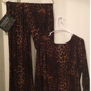 Iman  Leopard Pant and Tunic Top